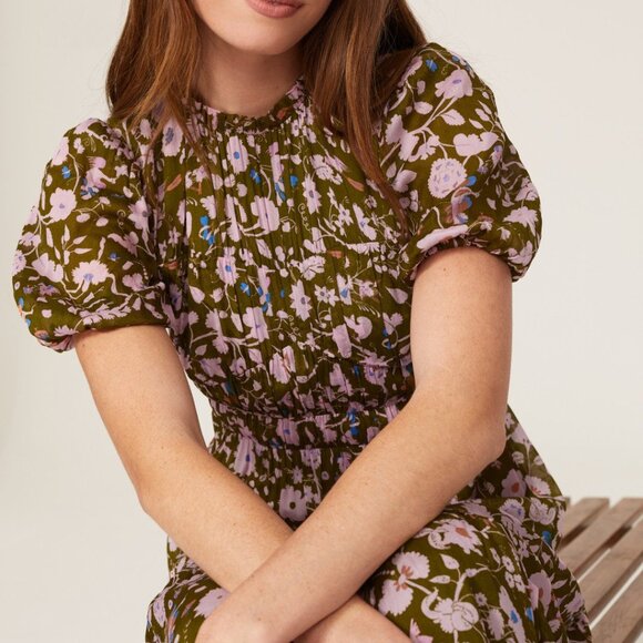 Diane Von Furstenberg Blossom Midi Dress, Size 12 - Picture 4 of 14